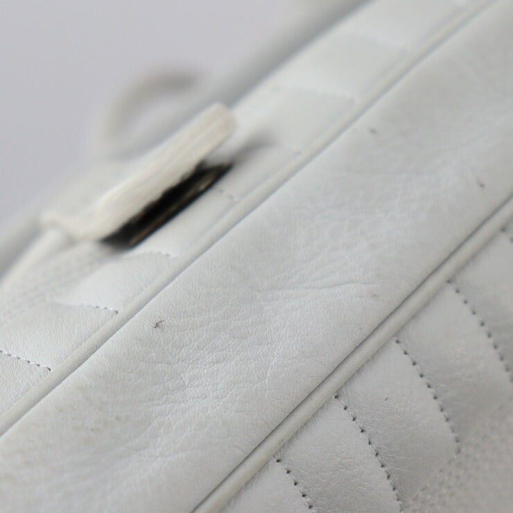 BALLY バリー ワンショルダーバッグ ショルダーバッグ - レザー ホワイト系 ステッチ キルティング チェーン フラップ