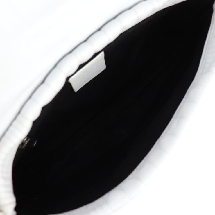 BALLY バリー ワンショルダーバッグ ショルダーバッグ - レザー ホワイト系 ステッチ キルティング チェーン フラップ