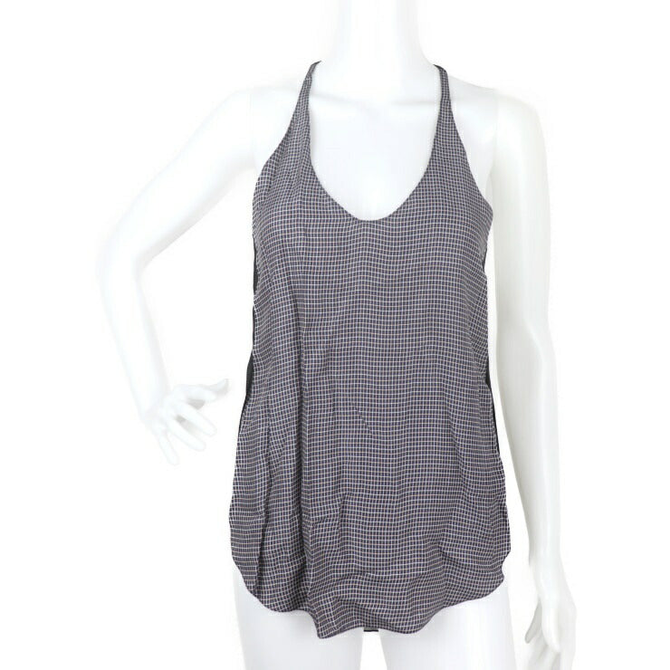 新古未使用展示品 3.1 Phillip Lim 3.1フィリップリム トップス キャミソール R112-2583CPC 表記サイズ 1 レーヨン キュプラ ネイビー系 チュニック ノースリーブ