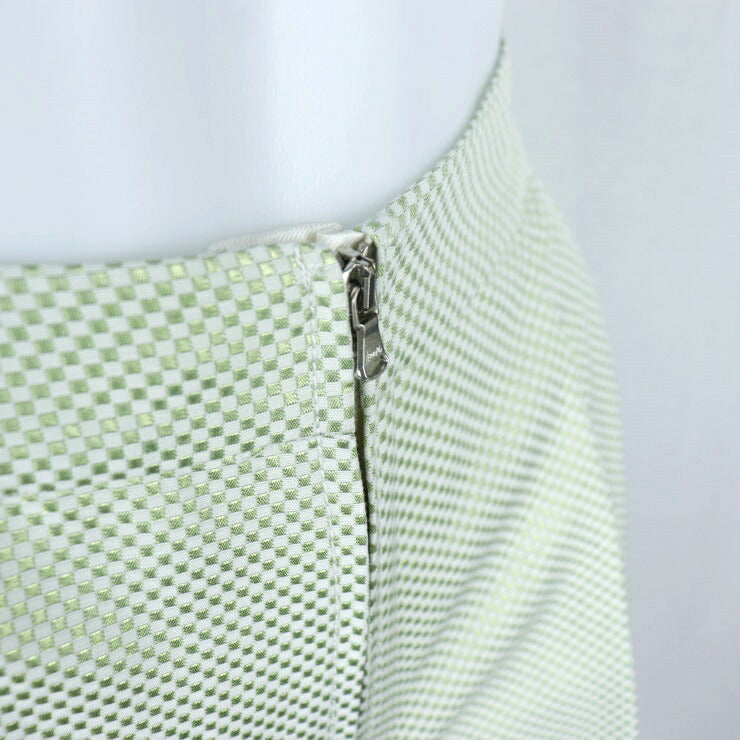 新品未使用展示品 3.1 Phillip Lim 3.1フィリップリム パンツ ショートパンツ S115-5449CBO 表記サイズ 2 アセテート コットン ポリエステル ALOE ライトグリーン系 市松柄 短パン ショーパン