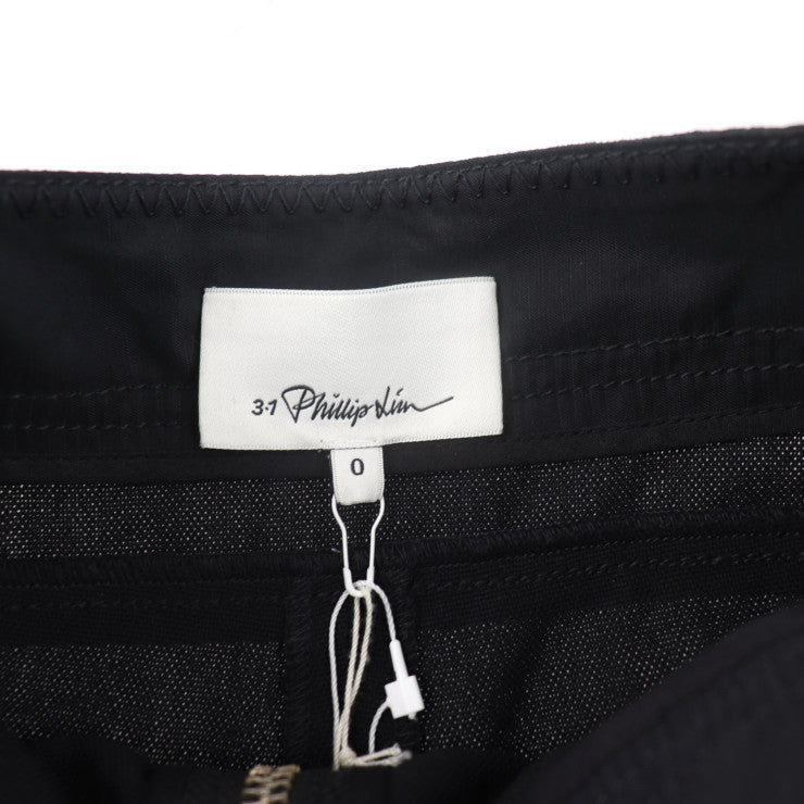 新品未使用展示品 3.1 Phillip Lim 3.1フィリップリム パンツ カーゴパンツ S162-5218DCY 表記サイズ 0 コットン ブラック ジップアップ 長ズボン ボトムス ファッション パンツ