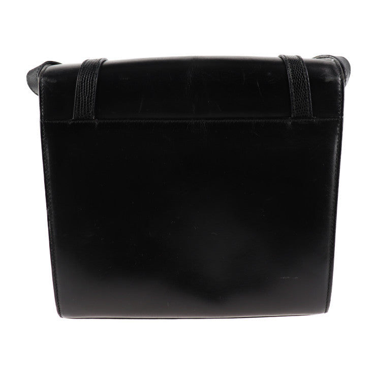 Salvatore Ferragamo サルヴァトーレ フェラガモ ガンチーニ ショルダーバッグ L 21 5191 レザー ブラック ゴールド金具