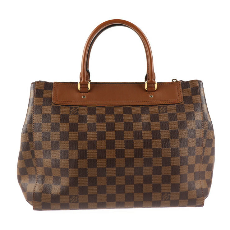 美品 LOUIS VUITTON ルイ ヴィトン グリニッジ ダミエ ハンドバッグ N41337 PVC レザー エベヌ ブラウン 2WAY ショルダーバッグ ビトン