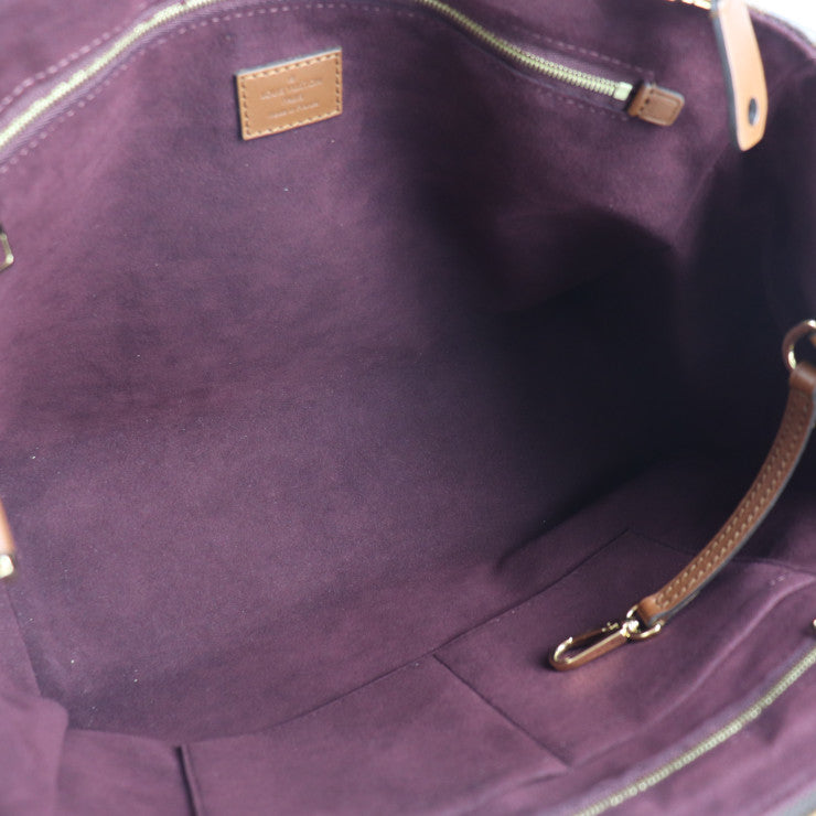 美品 LOUIS VUITTON ルイ ヴィトン グリニッジ ダミエ ハンドバッグ N41337 PVC レザー エベヌ ブラウン 2WAY ショルダーバッグ ビトン