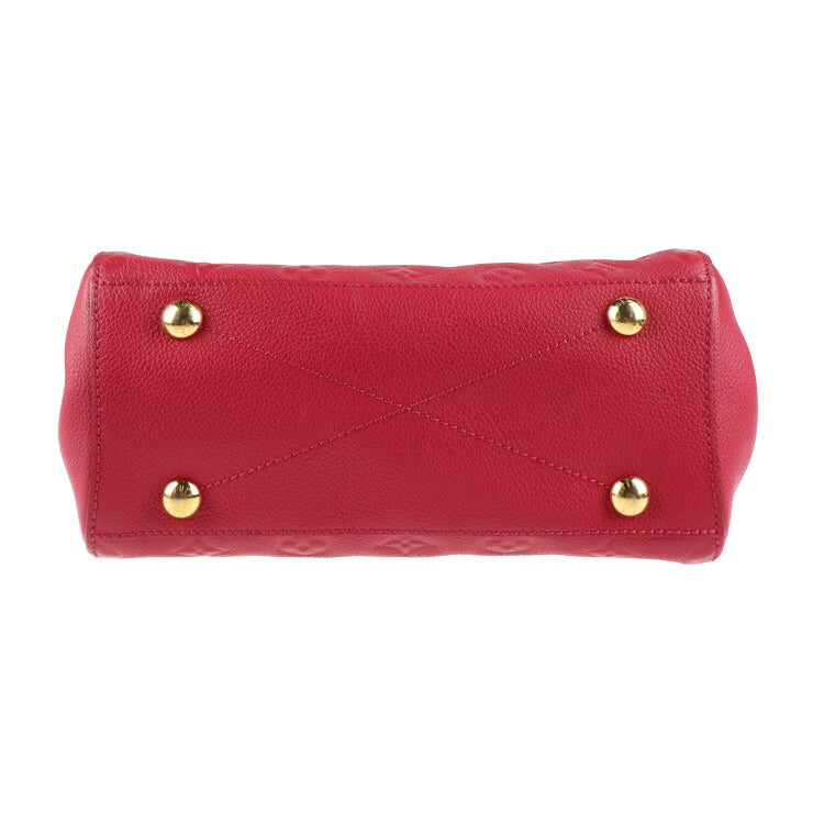 美品 LOUIS VUITTON ルイ ヴィトン モンテーニュBB モノグラムアンプラント ハンドバッグ M54199 レザー フリージア ピンク系 2way ショルダーバッグ ビトン