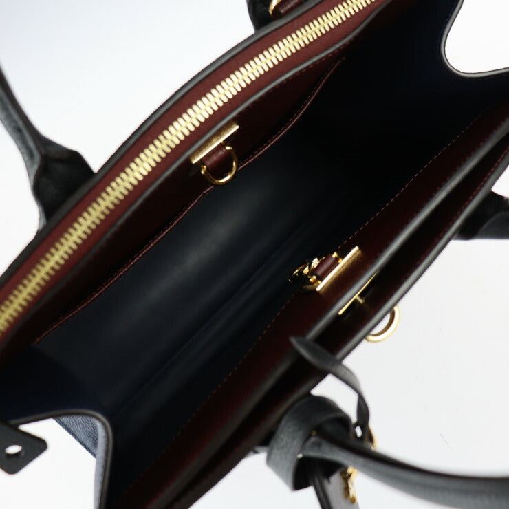 美品 LOUIS VUITTON ルイ ヴィトン シティースティーマーMM ハンドバッグ M54260 トリヨンレザー マリーヌ ブルー系 レザン ノワール 2WAY ショルダーバッグ トート ビトン