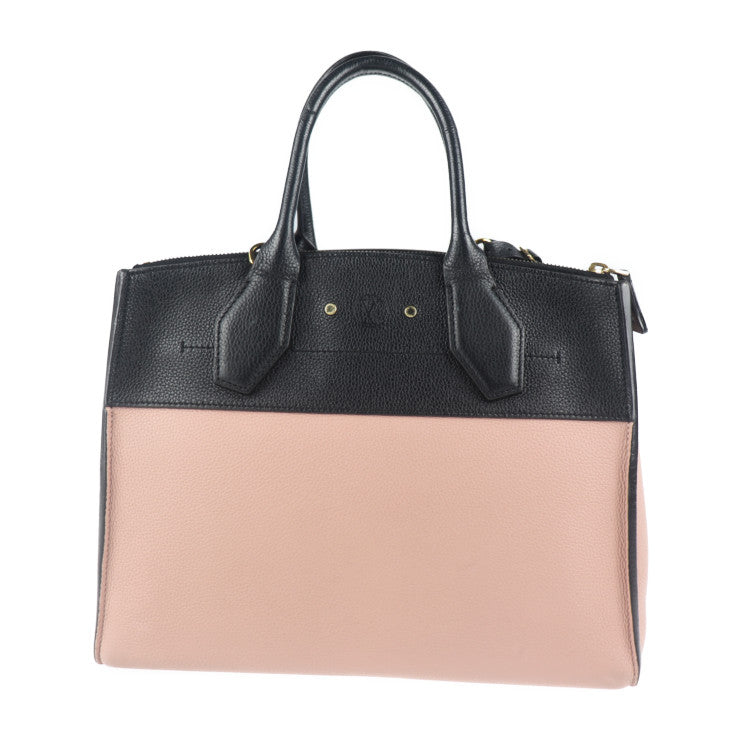 LOUIS VUITTON ルイ ヴィトン シティ スティーマー MM ハンドバッグ M53019 トリヨンレザー マグノリア ピンク系 ブラック ゴールド金具 ビトン