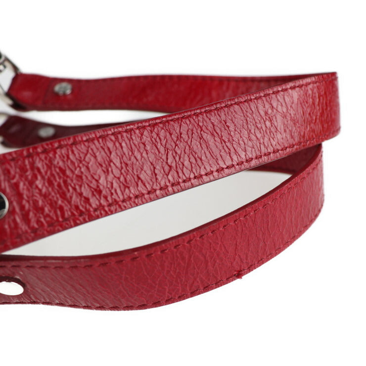 美品 CELINE セリーヌ ショルダーバッグ トリオンフ ハンドバッグ 131703 シワ加工 パテントレザー レッド シルバー金具 トートバッグ エナメル