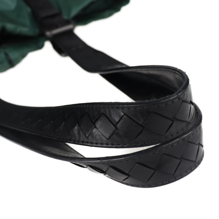 BOTTEGAVENETA ボッテガヴェネタ スピンネーカー ショルダーバッグ 244898 ナイロン レザー グリーン ブラック トートバッグ