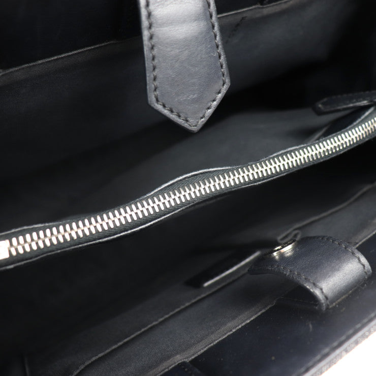 FENDI フェンディ トゥージュール ハンドバッグ 8BH250-N3G レザー デニム ネイビー系 2WAY キャンバス