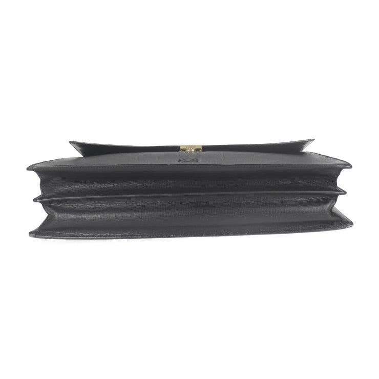 LOEWE ロエベ ブリーフケース ビジネスバッグ 13-50.70.002-1579 レザー ブラック ゴールド金具 ハンドバッグ 書類鞄