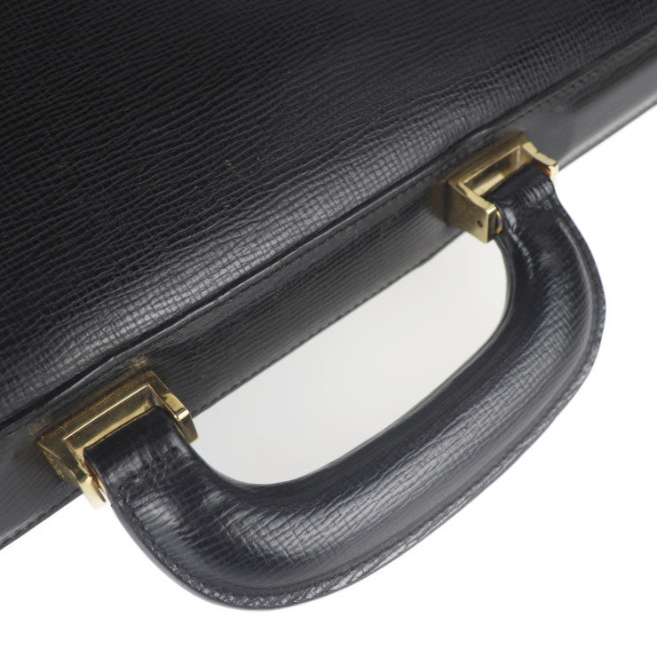 LOEWE ロエベ ブリーフケース ビジネスバッグ 13-50.70.002-1579 レザー ブラック ゴールド金具 ハンドバッグ 書類鞄