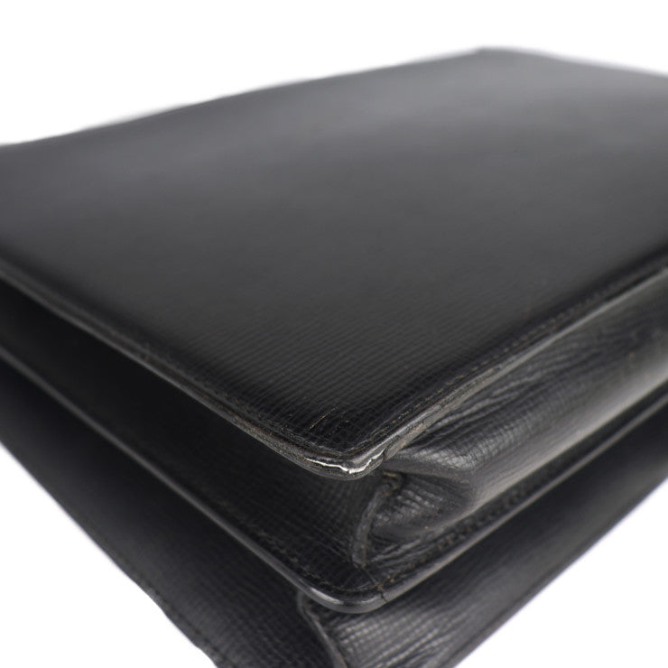 LOEWE ロエベ ブリーフケース ビジネスバッグ 13-50.70.002-1579 レザー ブラック ゴールド金具 ハンドバッグ 書類鞄