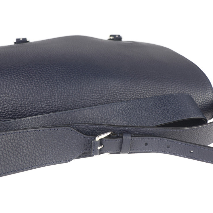 超美品 LOUIS VUITTON ルイ ヴィトン イーストサイド メッセンジャー ショルダーバッグ M53465 トリヨンレザー ネイビー シルバー金具 ビトン LVサークル