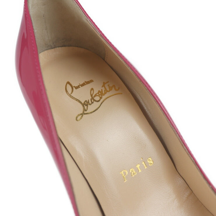 超美品 Christian Louboutin クリスチャンルブタン ハイヒール パンプス パンプス - 表記サイズ 34 1/2 パテントレザー ピンク 参考サイズ21.5cm エナメル