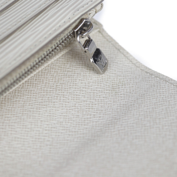 LOUIS VUITTON ルイ ヴィトン ポルトフォイユ サラ 長財布 M6057J エピレザー イヴォワール シルバー金具 二つ折り財布 ビトン