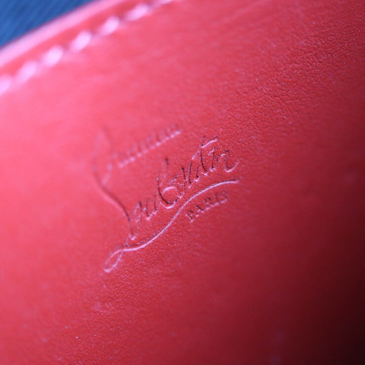 美品 Christian Louboutin クリスチャンルブタン トリックトラック スモール ポートフォリオ ハンドバッグ 3175108 レザー マルチカラー スカル 3WAY 2WAY ショルダー