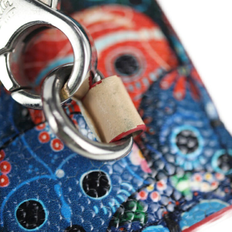 美品 Christian Louboutin クリスチャンルブタン トリックトラック スモール ポートフォリオ ハンドバッグ 3175108 レザー マルチカラー スカル 3WAY 2WAY ショルダー