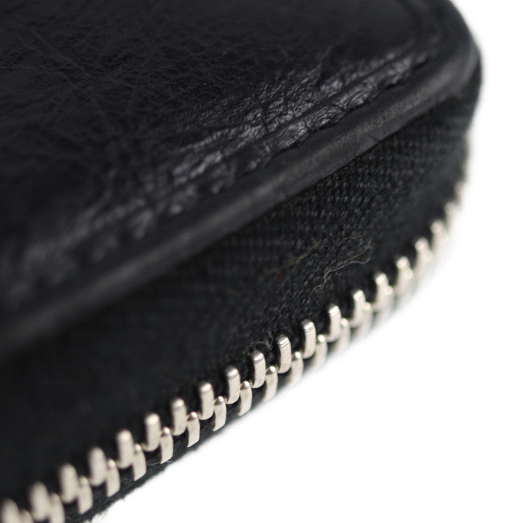 GUCCI グッチ インターロッキングG 長財布 575988 レザー ブラック ゴールド金具 シルバー金具 ラウンドファスナー シワ加工