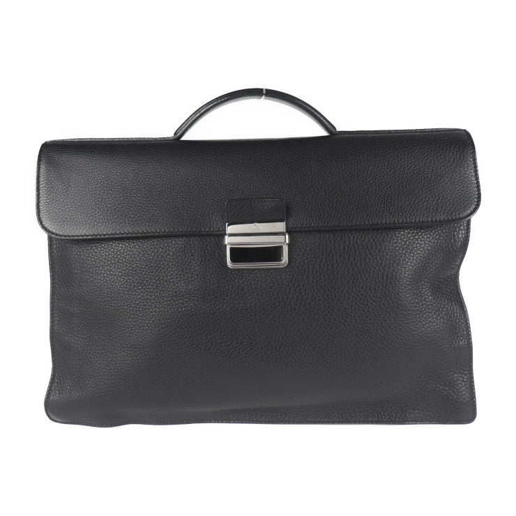 美品 GUCCI グッチ ブリーフケース ビジネスバッグ 268113 レザー ブラック シルバー金具