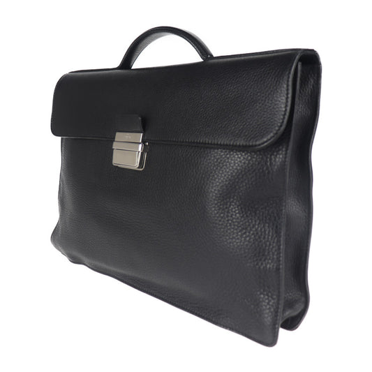 美品 GUCCI グッチ ブリーフケース ビジネスバッグ 268113 レザー ブラック シルバー金具