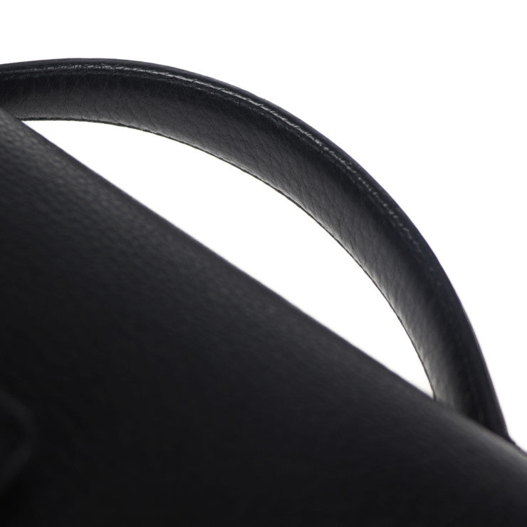 美品 GUCCI グッチ ブリーフケース ビジネスバッグ 268113 レザー ブラック シルバー金具