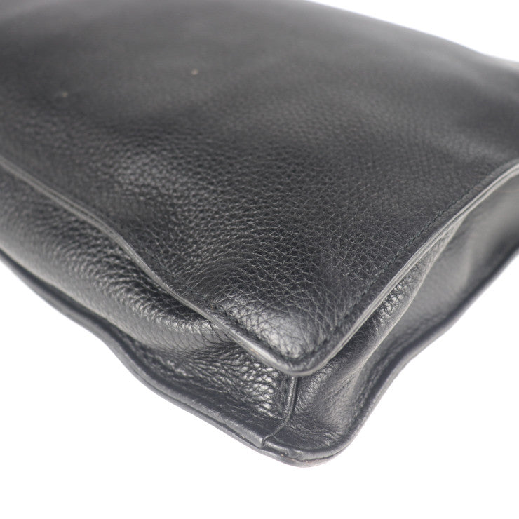 美品 GUCCI グッチ ブリーフケース ビジネスバッグ 268113 レザー ブラック シルバー金具