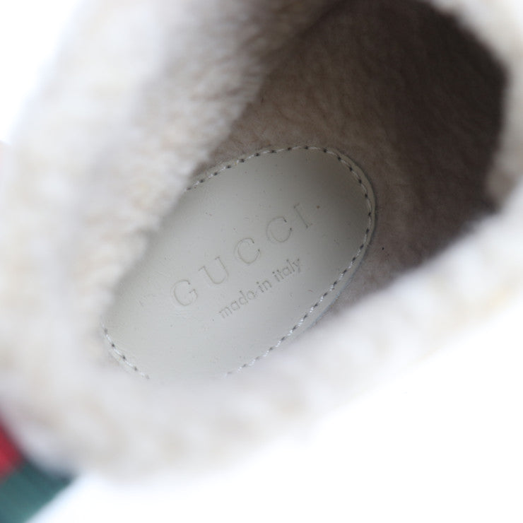 新品未使用展示品 GUCCI グッチ アングリーキャット UFO ブーツ 483457 表記サイズ 31 スウェード マスタード イエロー系 参考サイズ 19.9cm スエード