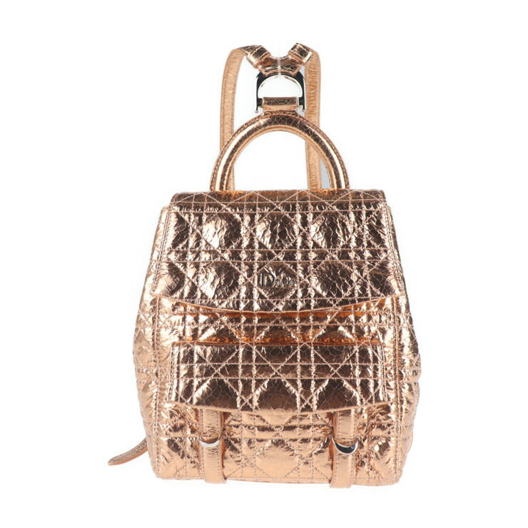 超美品 Dior ディオール スターダストS カナージュ リュック・デイパック M1504PCVZ DEEPSKIN 鹿革 Hyper Pink ピンクゴールド シルバー金具 バックパック