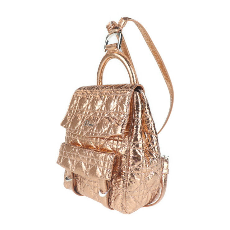 超美品 Dior ディオール スターダストS カナージュ リュック・デイパック M1504PCVZ DEEPSKIN 鹿革 Hyper Pink ピンクゴールド シルバー金具 バックパック