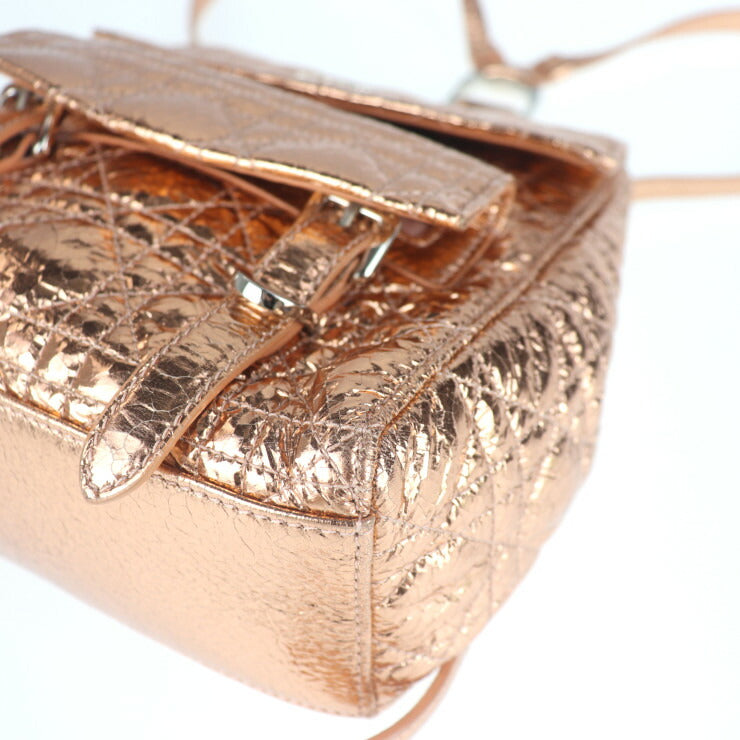 超美品 Dior ディオール スターダストS カナージュ リュック・デイパック M1504PCVZ DEEPSKIN 鹿革 Hyper Pink ピンクゴールド シルバー金具 バックパック