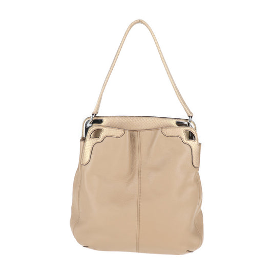 美品 CARTIER カルティエ マルチェロ ショルダーバッグ - レザー パイソン ベージュ ワンショルダー