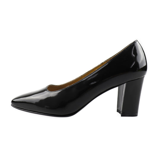 超美品 Valentino Garavani ヴァレンティノ ガラヴァーニ パンプス パンプス 表記サイズ 7 エナメル ダークグリーン系 チャンキーヒール 参考サイズ25cm