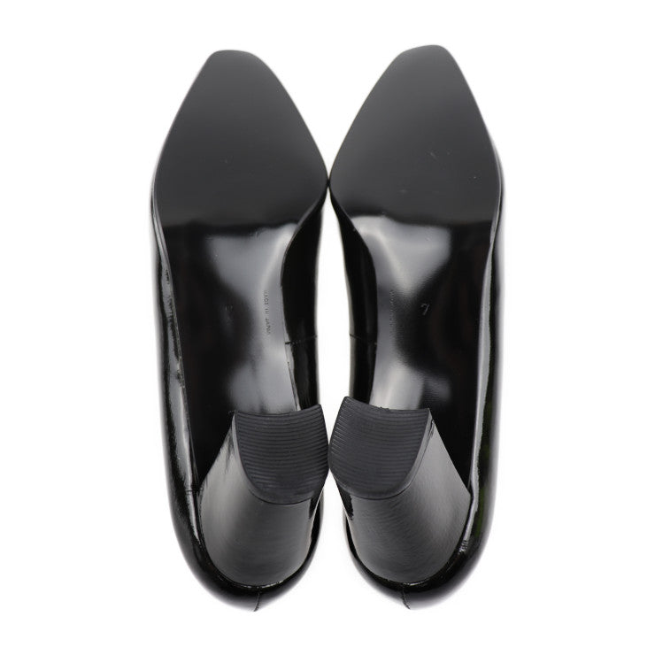 超美品 Valentino Garavani ヴァレンティノ ガラヴァーニ パンプス パンプス 表記サイズ 7 エナメル ダークグリーン系 チャンキーヒール 参考サイズ25cm