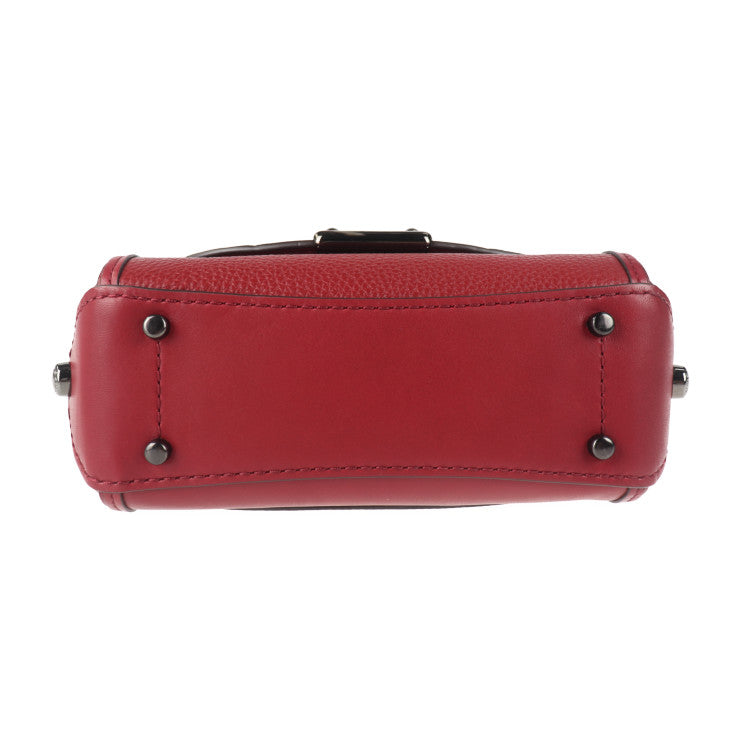 新古未使用展示品 COACH コーチ ドリフター クロスボディー スネーク ショルダーバッグ 59498 パイソン レザー Cherry レッド系 ターンロック