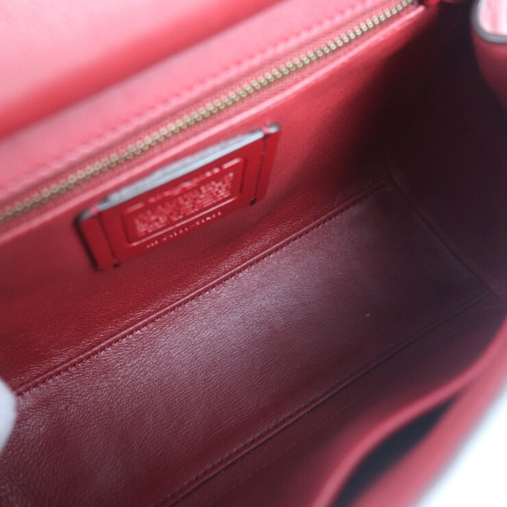 新古未使用展示品 COACH コーチ ドリフター クロスボディー スネーク ショルダーバッグ 59498 パイソン レザー Cherry レッド系 ターンロック