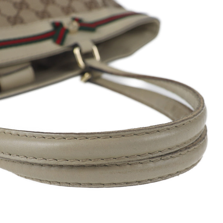 GUCCI グッチ シェリーライン トートバッグ 257062 GGキャンバス ベージュ系 ハンドバッグ