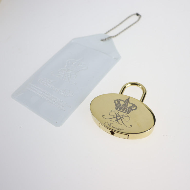 超美品 ADMJ エーディーエムジェイ ミニボストン ハンドバッグ レザー アイボリー系 ゴールド金具 ショルダーバッグ 鍵付き