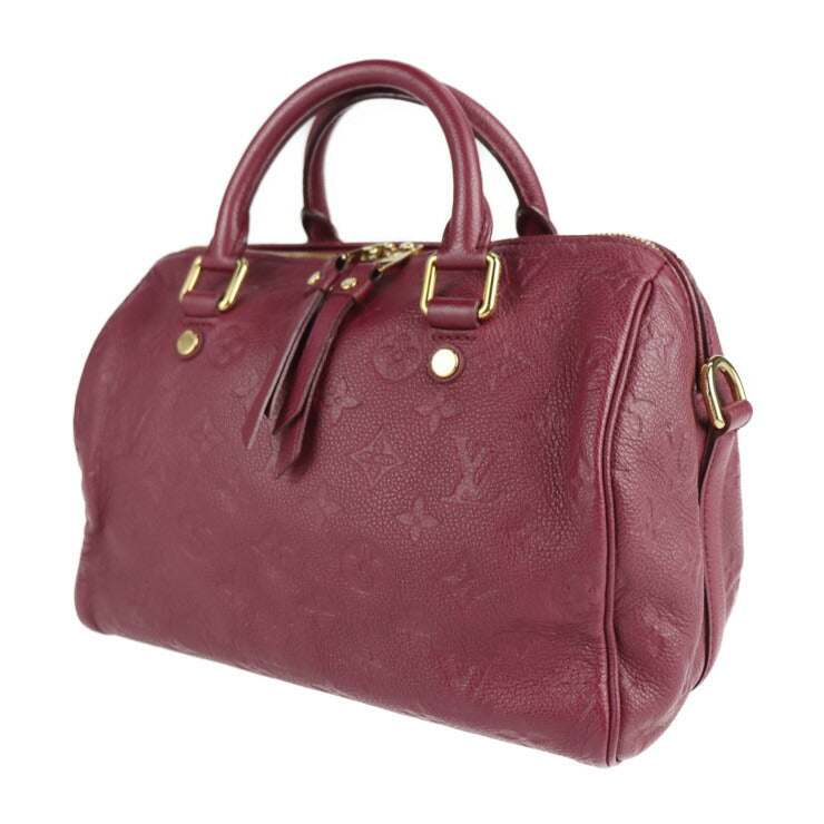 美品 LOUIS VUITTON ルイ ヴィトン スピーディー25 バンドリエール モノグラムアンプラント ハンドバッグ M40764 レザー オロール パープル系 ゴールド金具 2WAY ショルダーバッグ ビトン