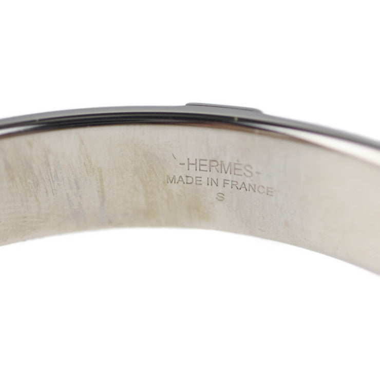 Very good condition HERMES Kawaii Bangle - Size S, Lizard, Metal, Pink Red, Silver