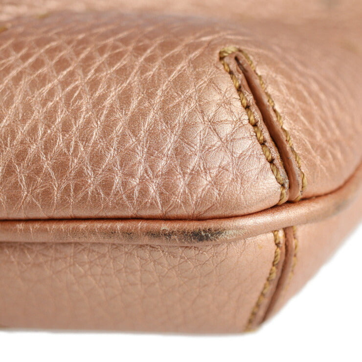 美品 FENDI フェンディ セレリア ショルダーバッグ 8BT194 レザー メタリックピンク系 メッセンジャーバッグ