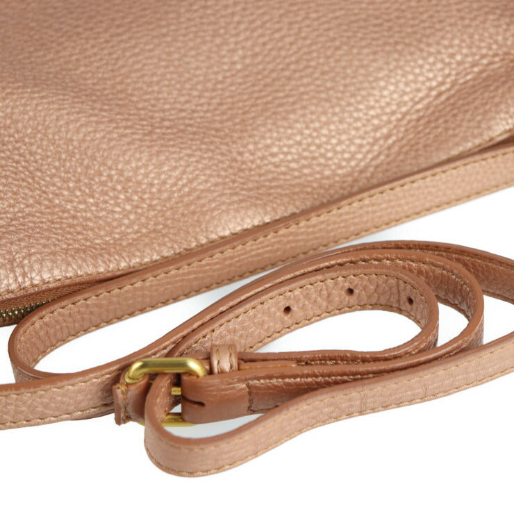 美品 FENDI フェンディ セレリア ショルダーバッグ 8BT194 レザー メタリックピンク系 メッセンジャーバッグ