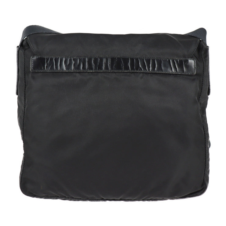 PRADA プラダ VELA ヴェラ ショルダーバッグ B8994 ナイロン レザー ブラック シルバー金具 三角ロゴプレート トライアングルロゴ
