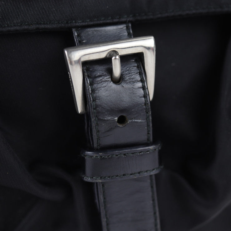 PRADA プラダ VELA ヴェラ ショルダーバッグ B8994 ナイロン レザー ブラック シルバー金具 三角ロゴプレート トライアングルロゴ