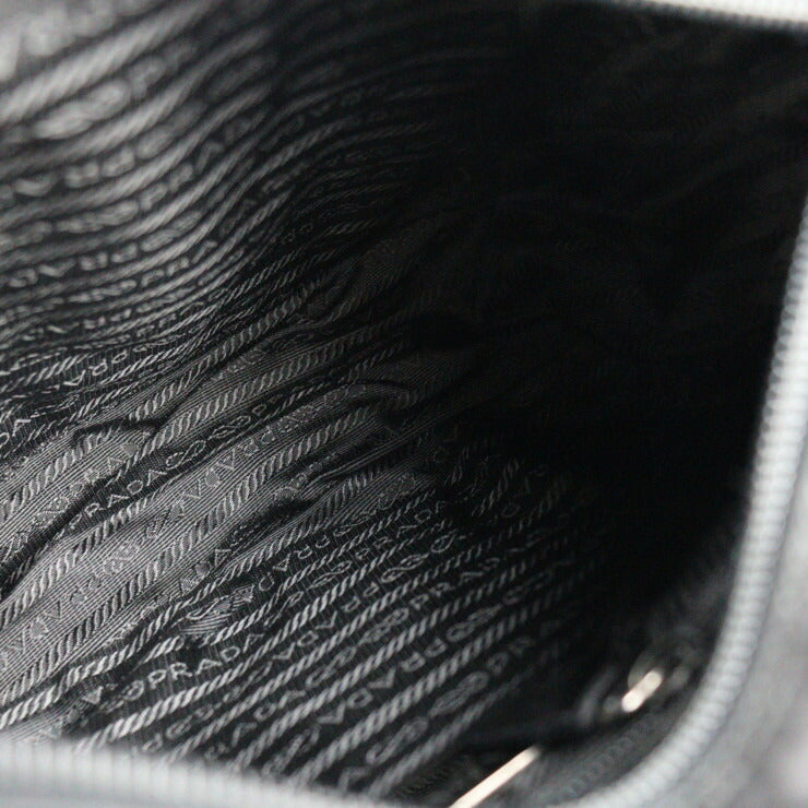 PRADA プラダ VELA ヴェラ ショルダーバッグ B8994 ナイロン レザー ブラック シルバー金具 三角ロゴプレート トライアングルロゴ