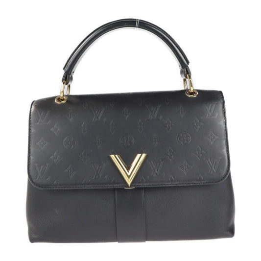 美品 LOUIS VUITTON ルイ ヴィトン ヴェリー モノグラムシャドウ ハンドバッグ M51989 レザー ノワール ブラック ワンハンドルバッグ 2WAY ショルダーバッグ ビトン