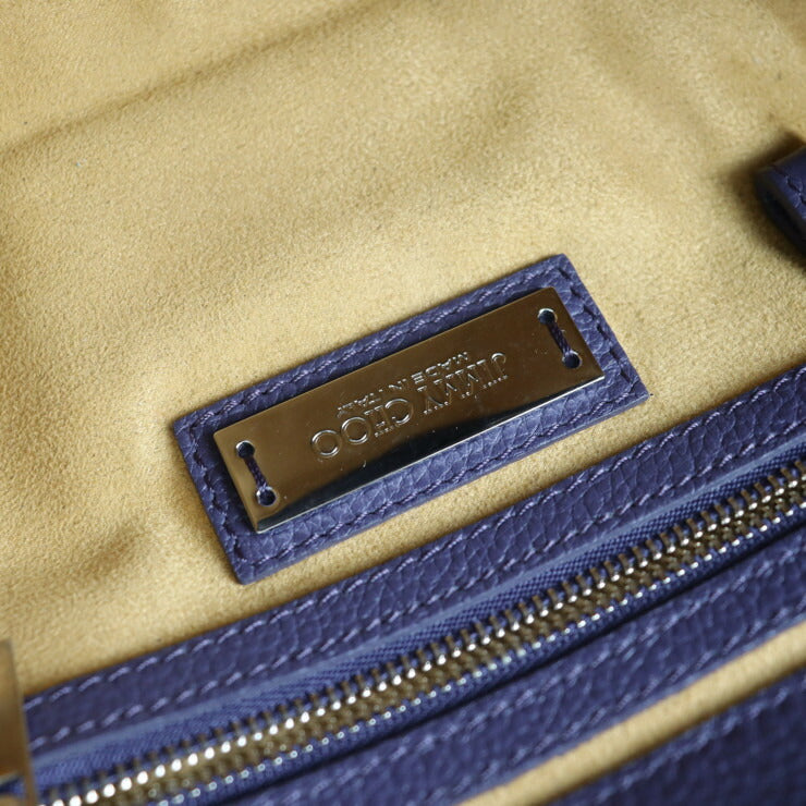 JIMMY CHOO ジミーチュウ ロザリー ハンドバッグ レザー スウェード パープル系 シルバー金具 2WAY ショルダーバッグ