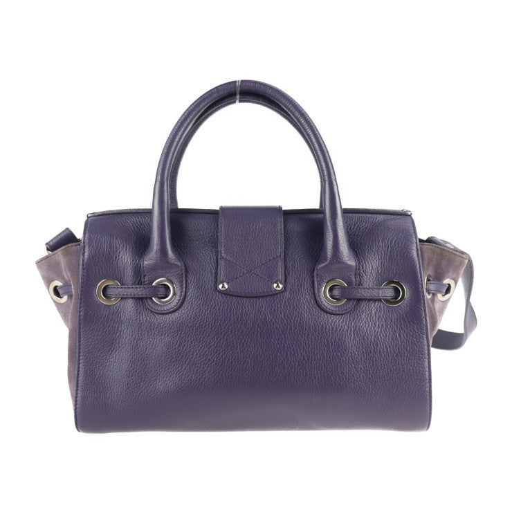 JIMMY CHOO ジミーチュウ ロザリー ハンドバッグ レザー スウェード パープル系 シルバー金具 2WAY ショルダーバッグ
