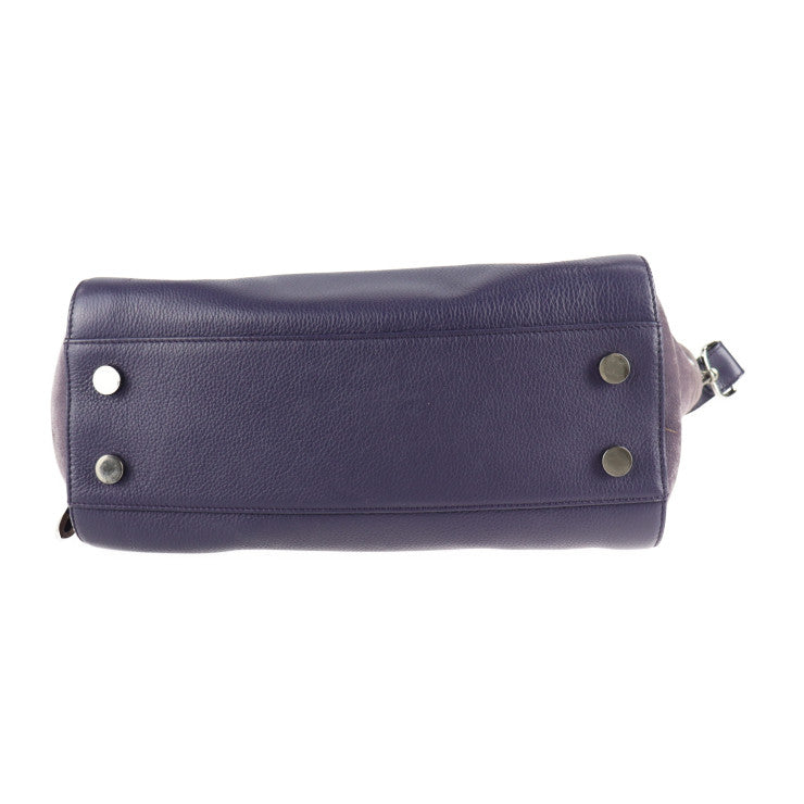 JIMMY CHOO ジミーチュウ ロザリー ハンドバッグ レザー スウェード パープル系 シルバー金具 2WAY ショルダーバッグ