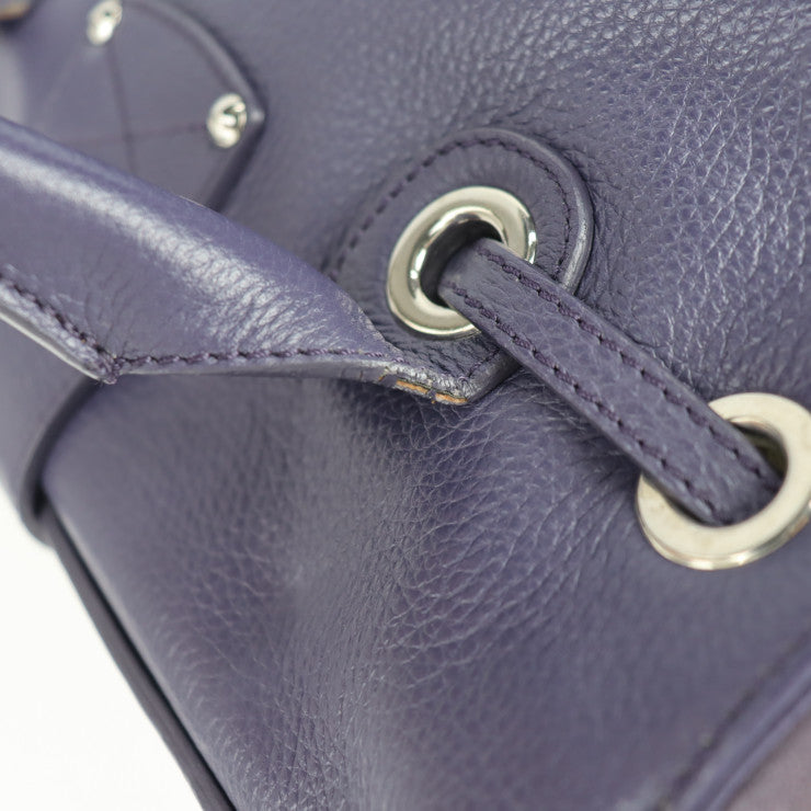 JIMMY CHOO ジミーチュウ ロザリー ハンドバッグ レザー スウェード パープル系 シルバー金具 2WAY ショルダーバッグ